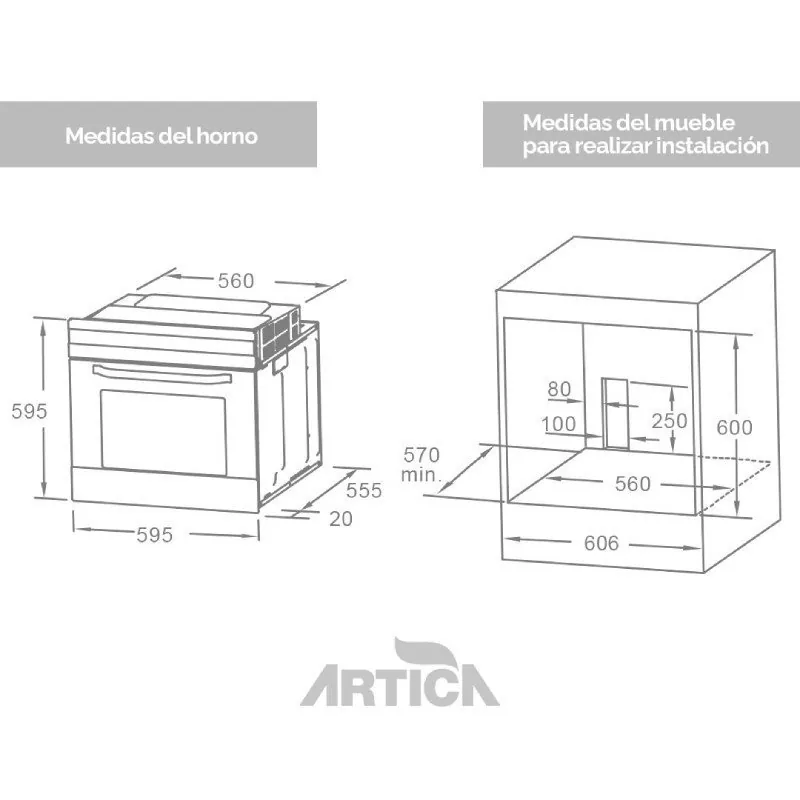 forno Artica AHB7004X multifunzionale timer 70 litri
