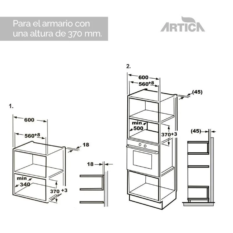 microonde integrabile Artica AMW2004582IDX DSP 20L grill