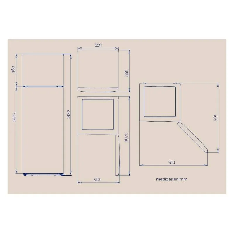 Frigorifero Artica CICLOUP143EI 2 porte acciaio inox 206 litri classe E