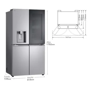 Frigorifero americano LG GMG960MBEE 628 litri 4 porte acciaio inox