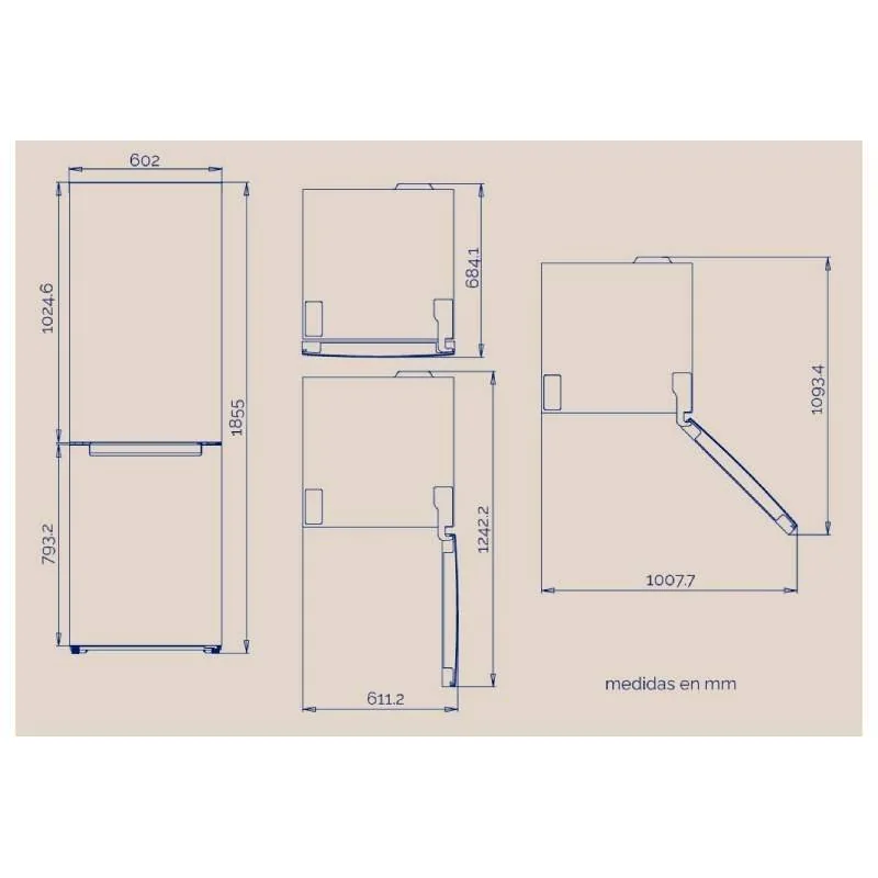 Frigorifero combinato Artica COOLTECH185EB 323 litri classe E