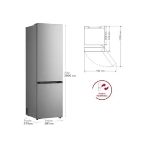 Frigorifero combinato LG GBBS726CPY 375 litri acciaio metalfresh classe C