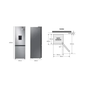 Frigorifero combinato Samsung RB34C632DSA/EF 185 cm acciaio inox No Frost