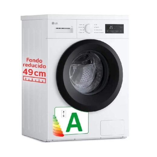 Lavatrice LG F4A1009NWK 9 kg 1400 rpm classe A bianco con porta nera