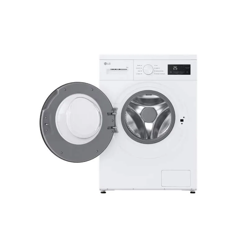 Lavatrice LG F4A1009NWK 9 kg 1400 rpm classe A bianco con porta nera