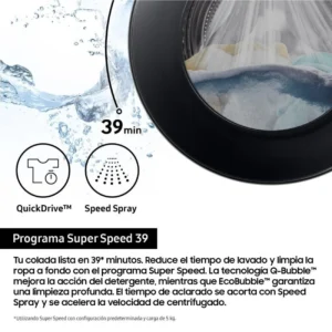 Lavatrice Samsung WW90DG5G34AEEC 9 kg 1400 rpm Bianco