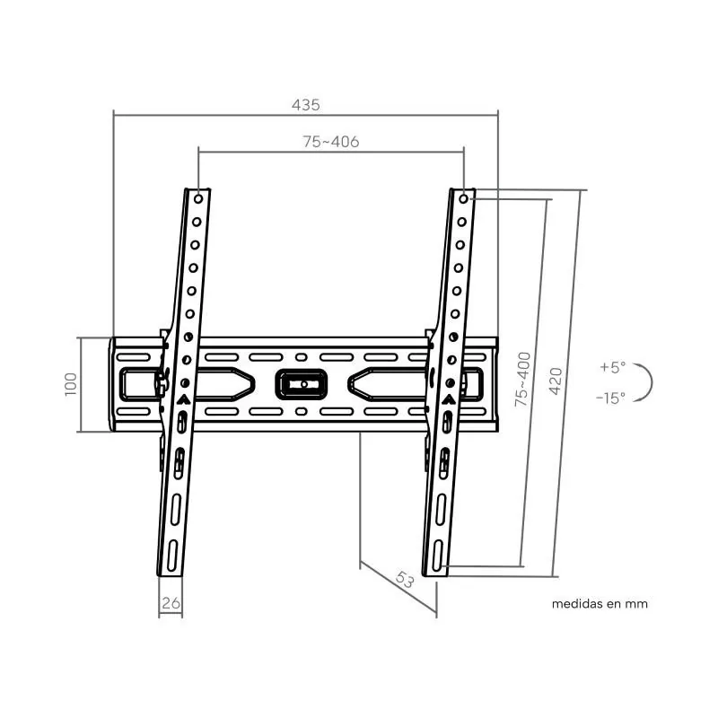 supporto TV Genium inc Gspin75 45kg 32-75