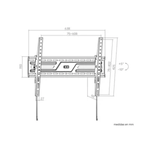 supporto TV Genium Inc Gspin86 75kg 37-86