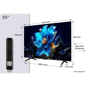 TCL 55P7K 55 pollici QLED 4K UHD Smart TV con Dolby Atmos