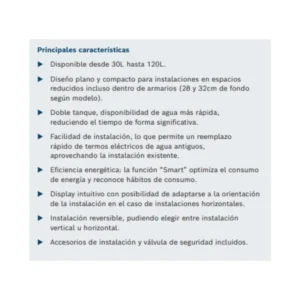 Scaldabagno elettrico Bosch TR4501/TR50 50 litri classe B verticale/orizzontale